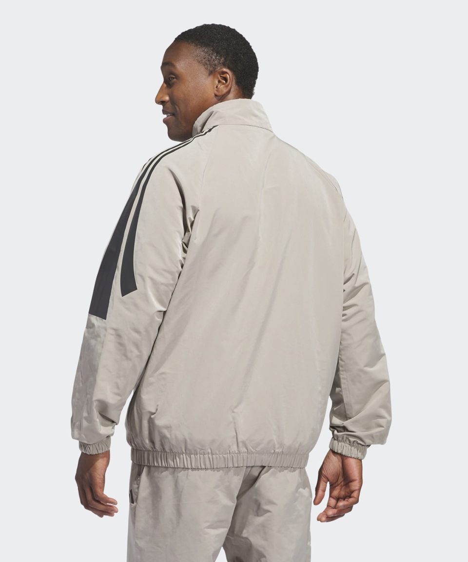 [ADIDAS] ハーフジップ ウーブン バスケットボール ベージュ Qoo10 adidas ハーフジップ ウーブン バスケ ロゴ ミ