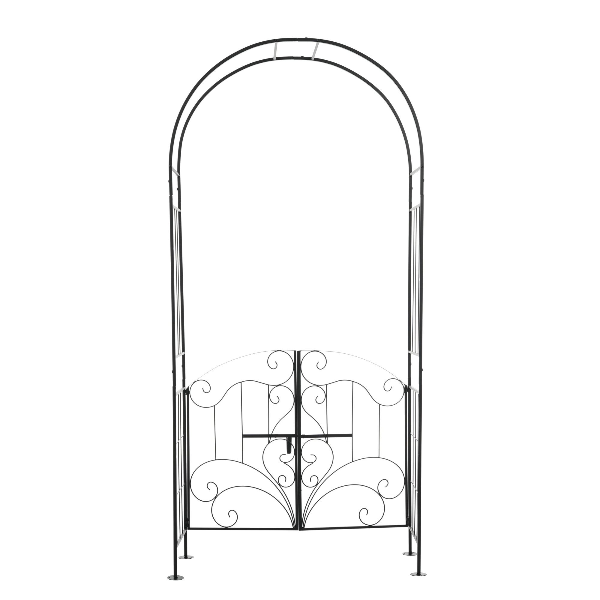 【国内発送Ｍ】1896【元SKU：N508P249393A】ガーデンアーチ ローズアーチ 扉付き ゲットセット 園芸 ガーデニング用品 ガーデン ファニチャー スチール 鉄製 薔薇アーチ 外 園芸用品