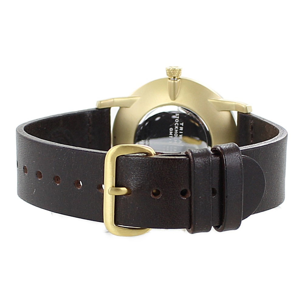 トリワ 時計 メンズ レディース ユニセックス 腕時計 手表 ファルケン スモセコ ブラウン レザー ゴールド FAST110-CL010413 誕生日プレゼント ポイント消化