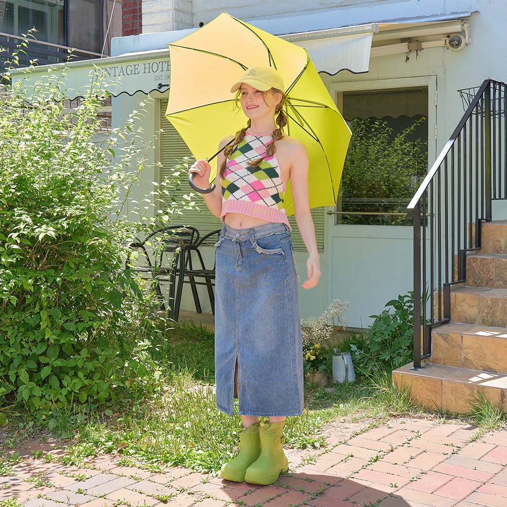 Rose Belted Middle Rainboots (3Colors)_R0017
