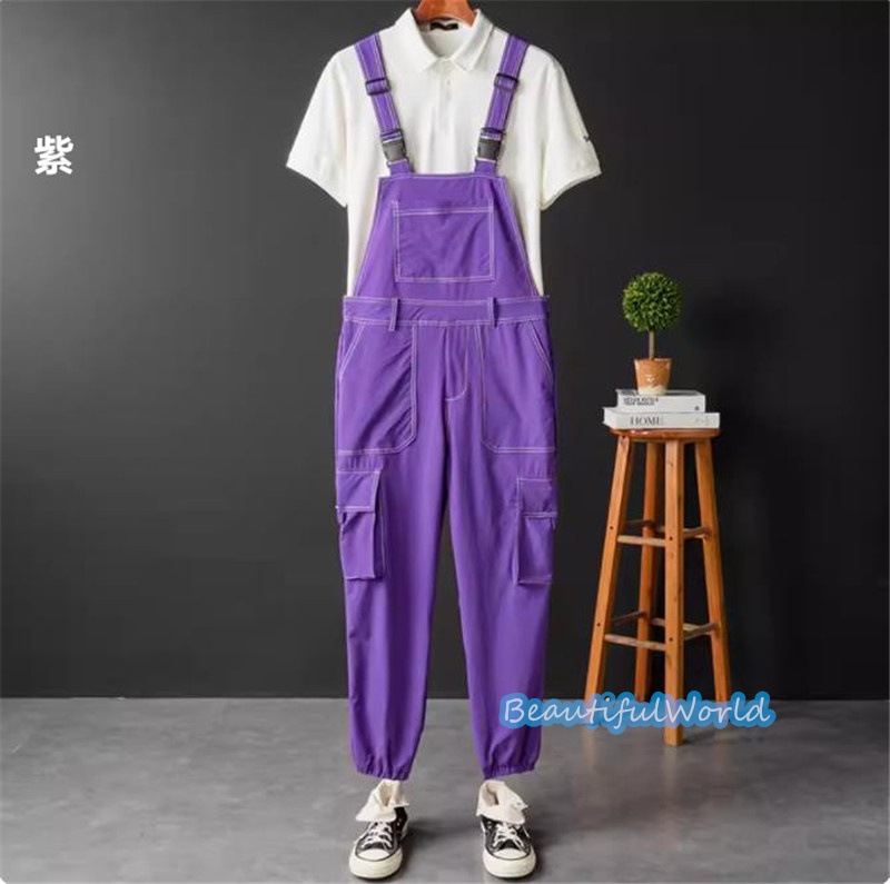 サロペット メンズ オーバーオール つなぎ オールインワン 無地