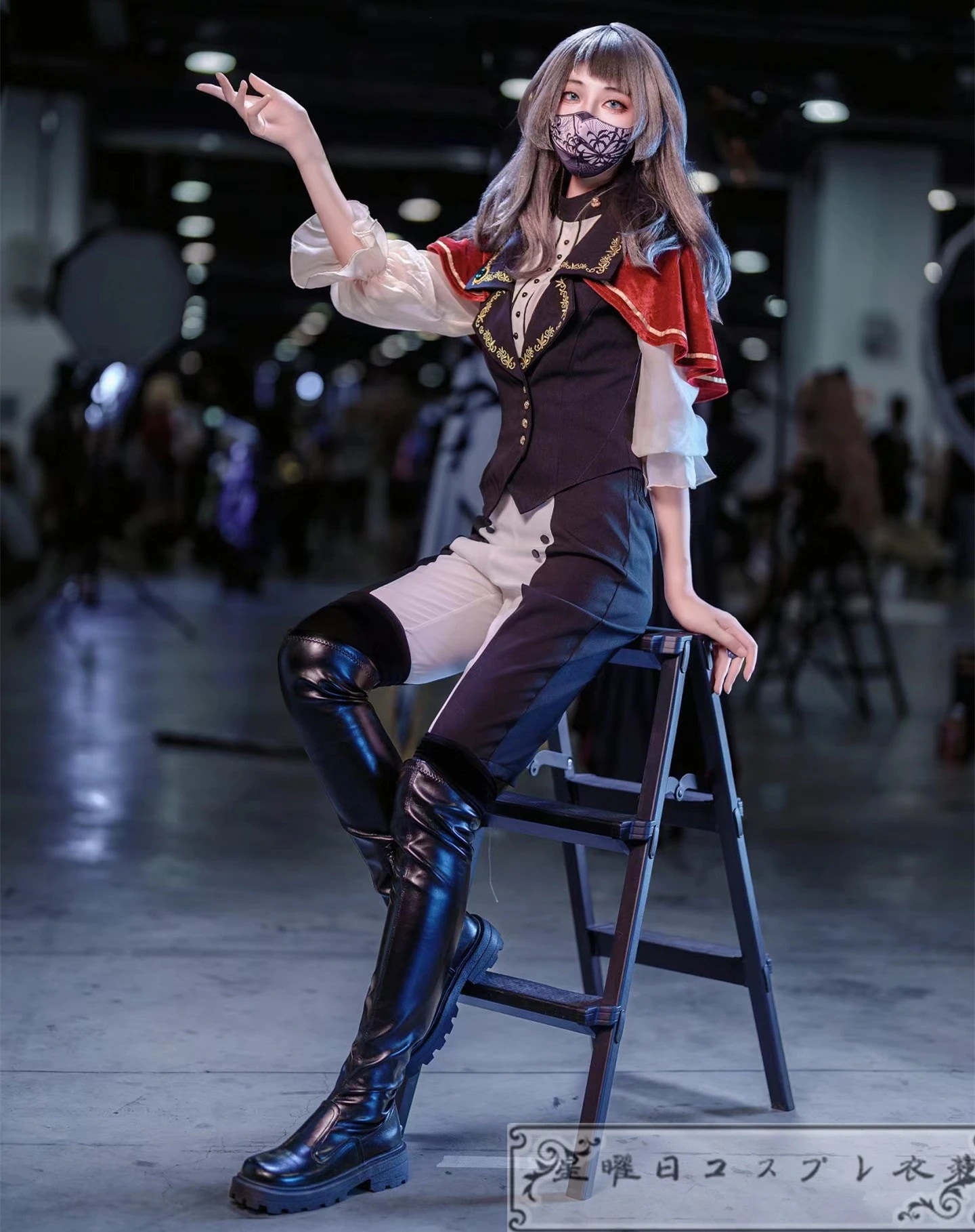 【新品】新品バンドリ！ ガールズバンドパーティ！ 八幡海鈴 Ave Mujica ティモリス マスク付き コスプレ衣装 コスチューム品質良い 店舗お勧め_2