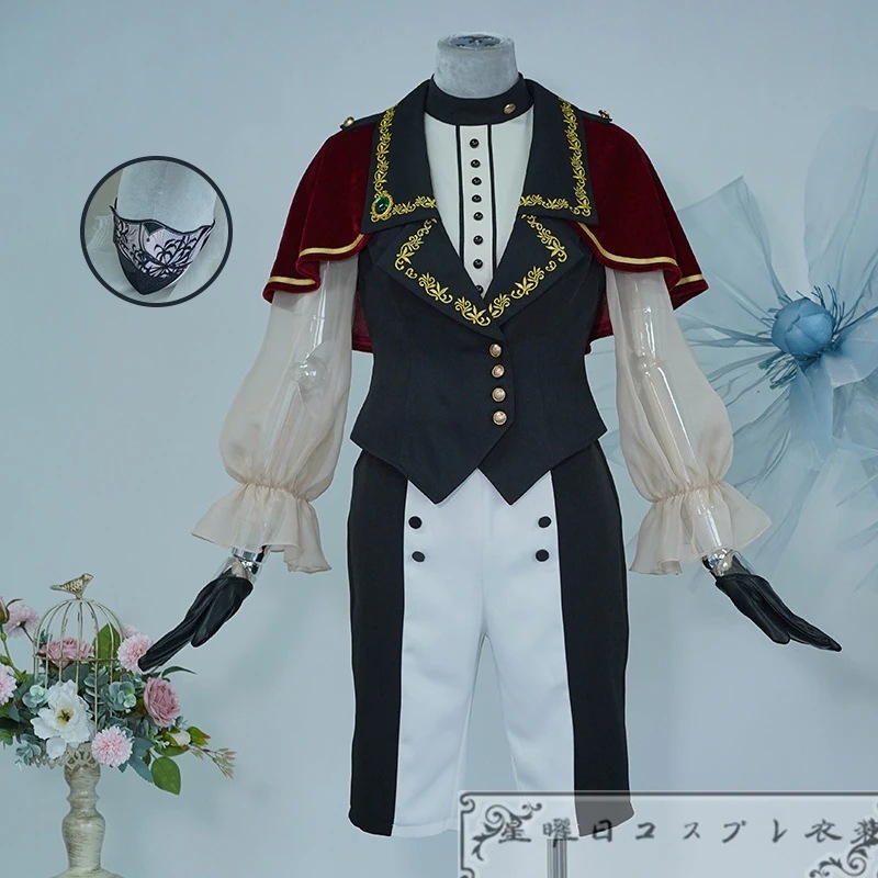 【新品】新品バンドリ！ ガールズバンドパーティ！ 八幡海鈴 Ave Mujica ティモリス マスク付き コスプレ衣装 コスチューム品質良い 店舗お勧め_6