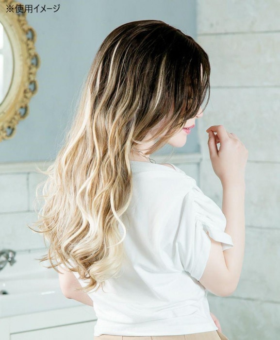 プリシラ オールウィッグ シマーリッチカールロング 耐熱 ブロンズ