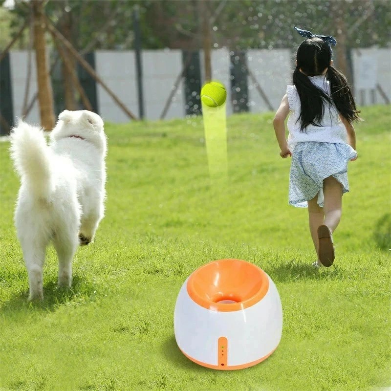 ペットおもちゃ ボールランチャー 犬用ボール 自動テニスボールランチャー 自動 投げ 投球機 知育おもちゃ 小型犬 中型犬用 ボール3個付き 自動ボールランチャー ペット犬のおもちゃ_5