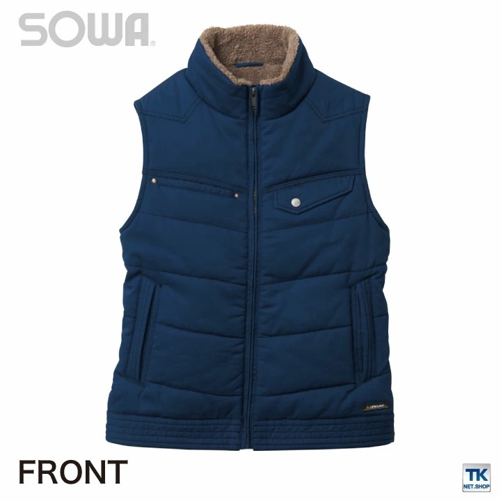 防寒ベスト 防寒服 防寒着 防寒チョッキ 綿100％ 秋冬 SOWA /sw-5506-b