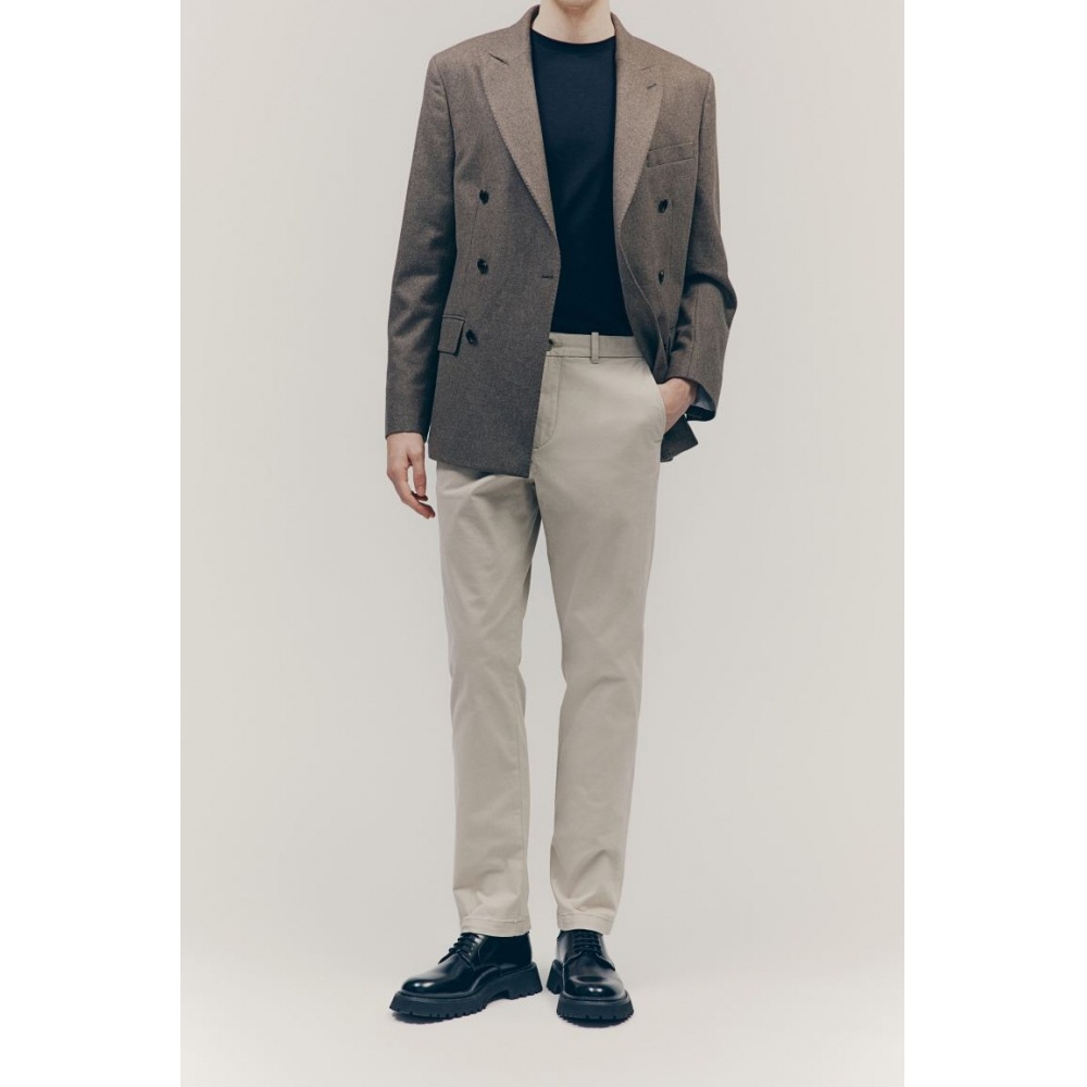 H&M コットンチノパンツスリムフィットベージュ H&M コットンチノパンツスリムフィットベージュ