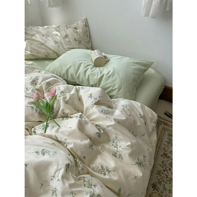 布団カバーセット グリーン 花柄 可愛い コットン100% 韓国風 掛け布団カバー 寝具カバーセット 3点セット 4点セット シングル セミダブル ダブル ベージュ ベッド用品 綿100% 敷カバー 布団カバーセット グリーン 花柄 可愛い コットン100% 韓国風 掛け布団カバー 寝具カバーセット 3点セット 4点セット シングル セミダブル ダブル ベージュ ベッド用品 綿100% 敷カバー