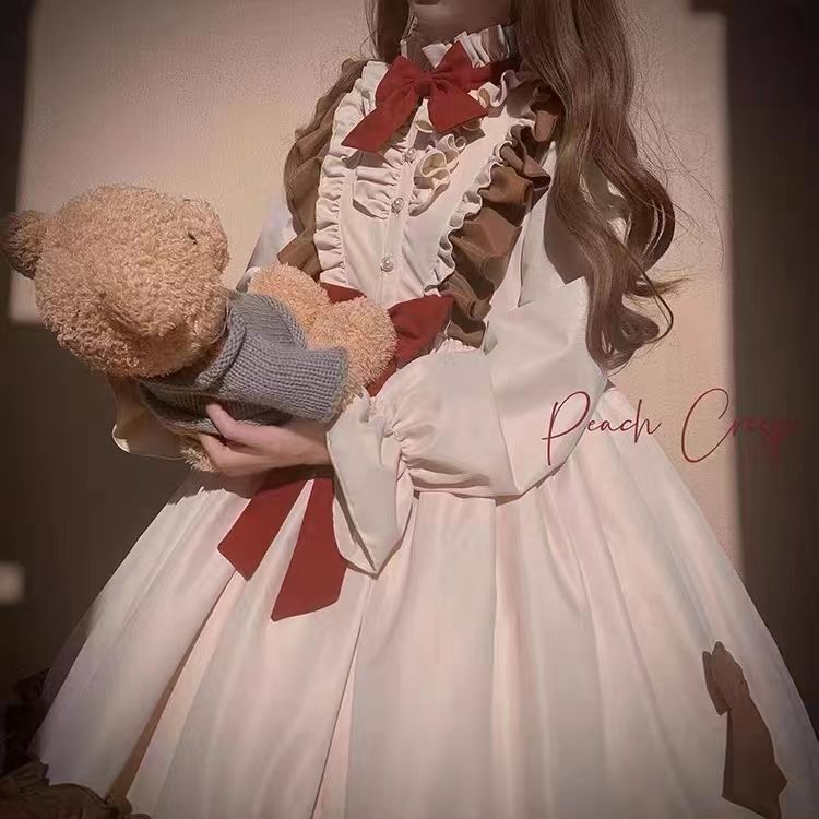ロリータOPロリータレトロロリータ洋ロリータワンピース秋冬かわいい韓国ファッションッ_2