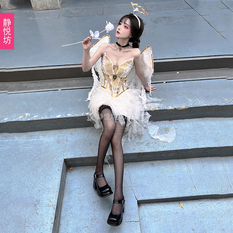 【即納】セクシー純欲天使ハロウィーン衣装ホラー悪魔ゴシック悪魔クラブバーdsワンピース 【即納】セクシー純欲天使ハロウィーン衣装ホラー悪魔ゴシック悪魔クラブバーdsワンピース