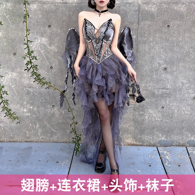 【即納】セクシー純欲天使ハロウィーン衣装ホラー悪魔ゴシック悪魔クラブバーdsワンピース 【即納】セクシー純欲天使ハロウィーン衣装ホラー悪魔ゴシック悪魔クラブバーdsワンピース