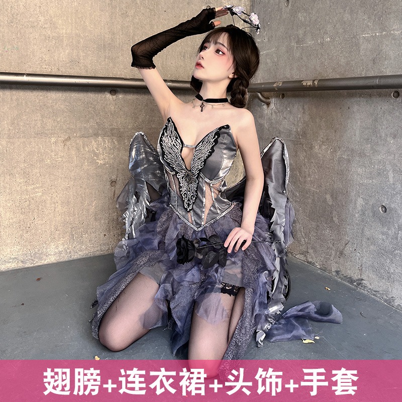 【即納】セクシー純欲天使ハロウィーン衣装ホラー悪魔ゴシック悪魔クラブバーdsワンピース 【即納】セクシー純欲天使ハロウィーン衣装ホラー悪魔ゴシック悪魔クラブバーdsワンピース