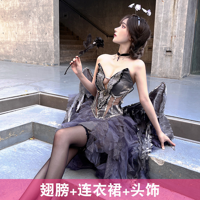 【即納】セクシー純欲天使ハロウィーン衣装ホラー悪魔ゴシック悪魔クラブバーdsワンピース 【即納】セクシー純欲天使ハロウィーン衣装ホラー悪魔ゴシック悪魔クラブバーdsワンピース