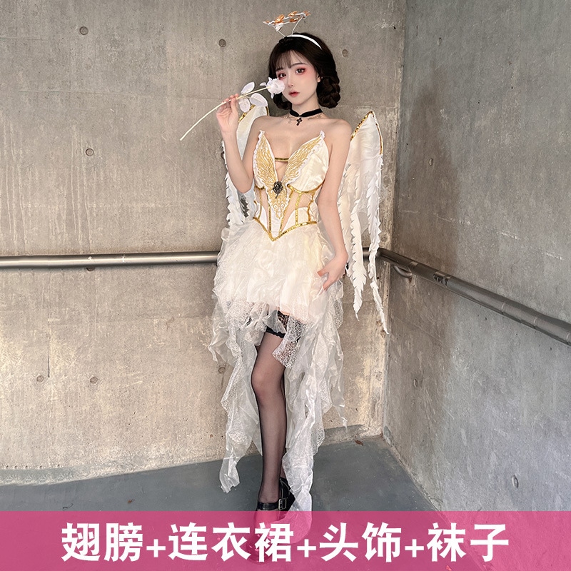 【即納】セクシー純欲天使ハロウィーン衣装ホラー悪魔ゴシック悪魔クラブバーdsワンピース 【即納】セクシー純欲天使ハロウィーン衣装ホラー悪魔ゴシック悪魔クラブバーdsワンピース