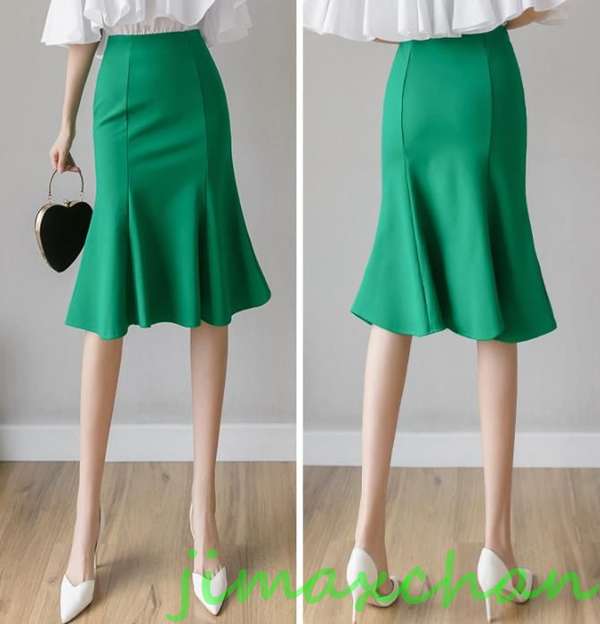 サマー　ペプラムスカート　ガウンワンピース ミディアム丈 ミモレ丈　レディース　ミディアム丈 　無地　タイトスカートキシスカート　フレア　フォーマル