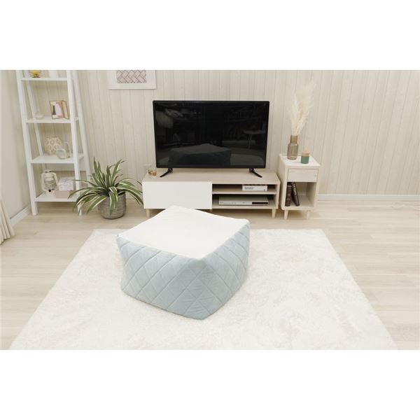 大人かわいいビーズクッション Lサイズ ブルー 大人かわいいビーズクッション Lサイズ ブルー