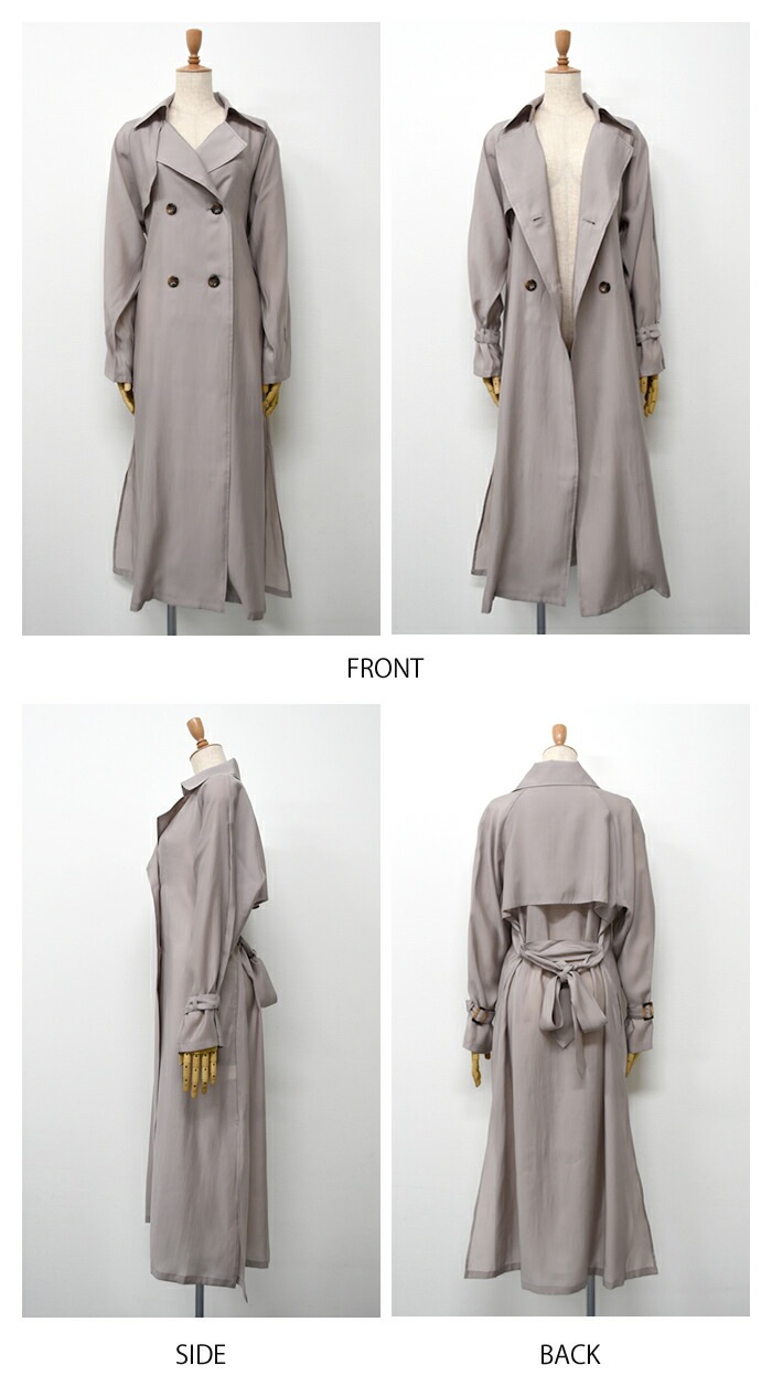 風を纏ってふわりと揺れる!シアートレンチコート 風を纏ってふわりと揺れる!シアートレンチコート