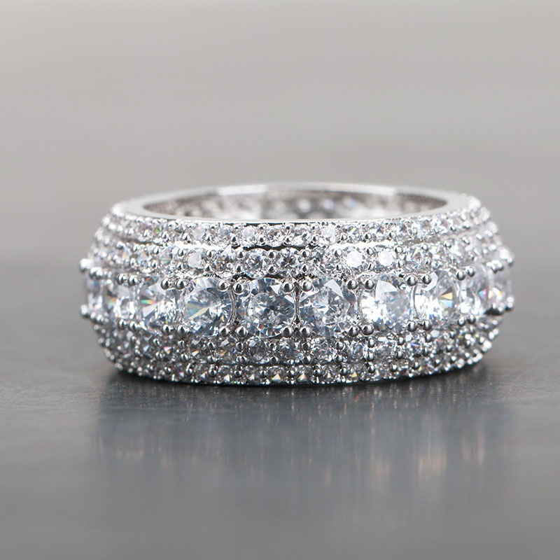 キラキラCZ甲丸リング [r161-silver]