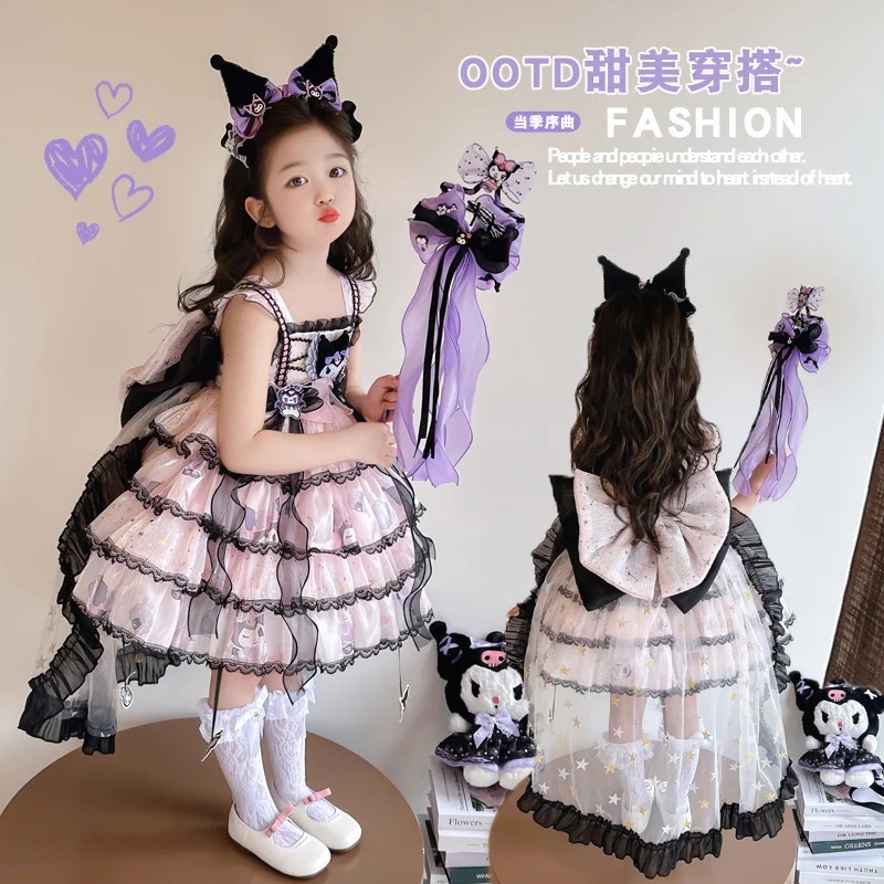 新型 キャラクター 春夏 キッズtシャツ 上下2点セット 半袖Tシャツ 子供服 韓国ファッション ハローキティ シナモロール クロミちゃんマイメロワンピース37