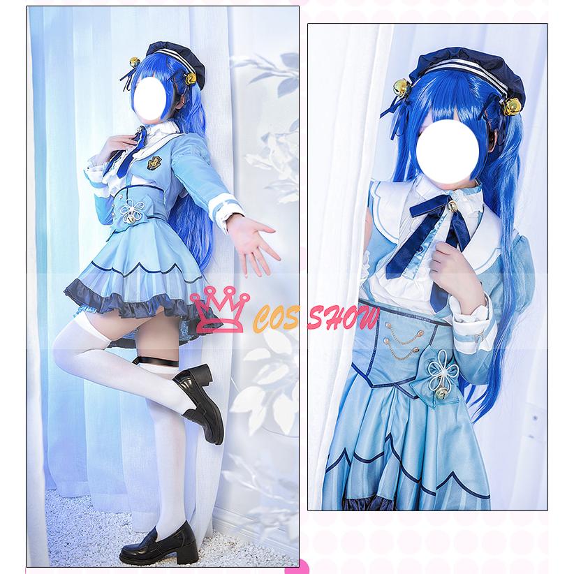 バーチャル VTuber 天宮こころ コスプレ衣装 帽子付き ウィッグ能 cosplay 水色 仮装 イベント ステージ服 舞台 ハロウィン クリスマス_2