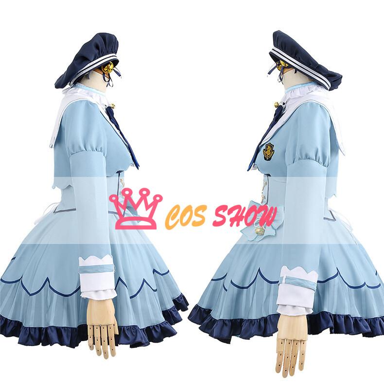 バーチャル VTuber 天宮こころ コスプレ衣装 帽子付き ウィッグ能 cosplay 水色 仮装 イベント ステージ服 舞台 ハロウィン クリスマス_4