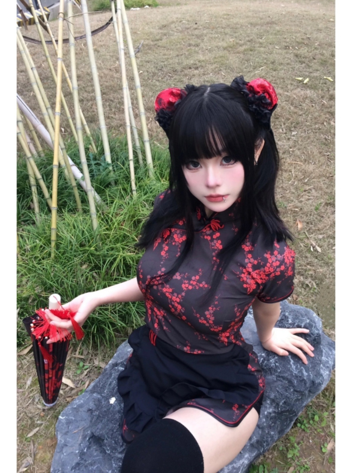 中国の女の子甘い女の子純粋な欲望ロリータメイドcsスーツ女性のための新しい中国風チャイナドレスエプロンセクシーなドレススーツ