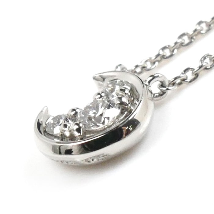 STAR JEWELRY スタージュエリー Pt950プラチナ ダイヤ ネックレス ダイヤモンド0.08ct 2.6g 43cm 月 三日月 レディース 中古 美品 STAR JEWELRY スタージュエリー Pt950プラチナ ダイヤ ネックレス ダイヤモンド0.08ct 2.6g 43cm 月 三日月 レディース 中古 美品