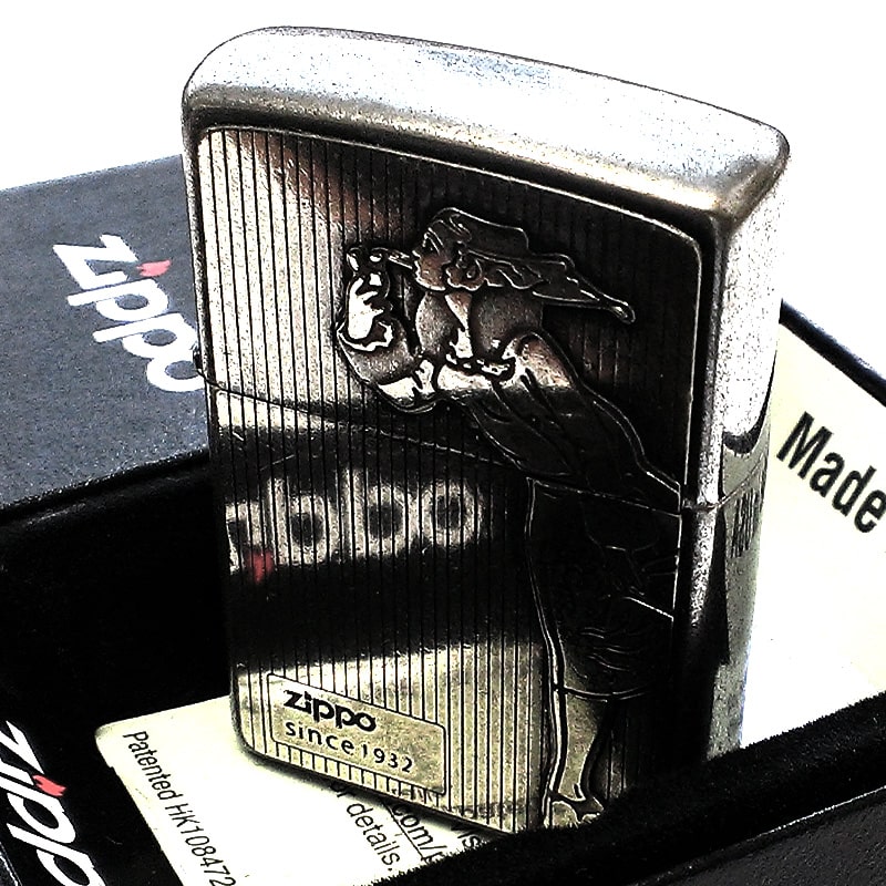 ZIPPO ライター ウィンディ ガール クラシックメタル ジッポ ユーズドバレル加工 おしゃれ アンティークシルバー Windy レディース 可愛い メンズ かわいい ギフト プレゼント