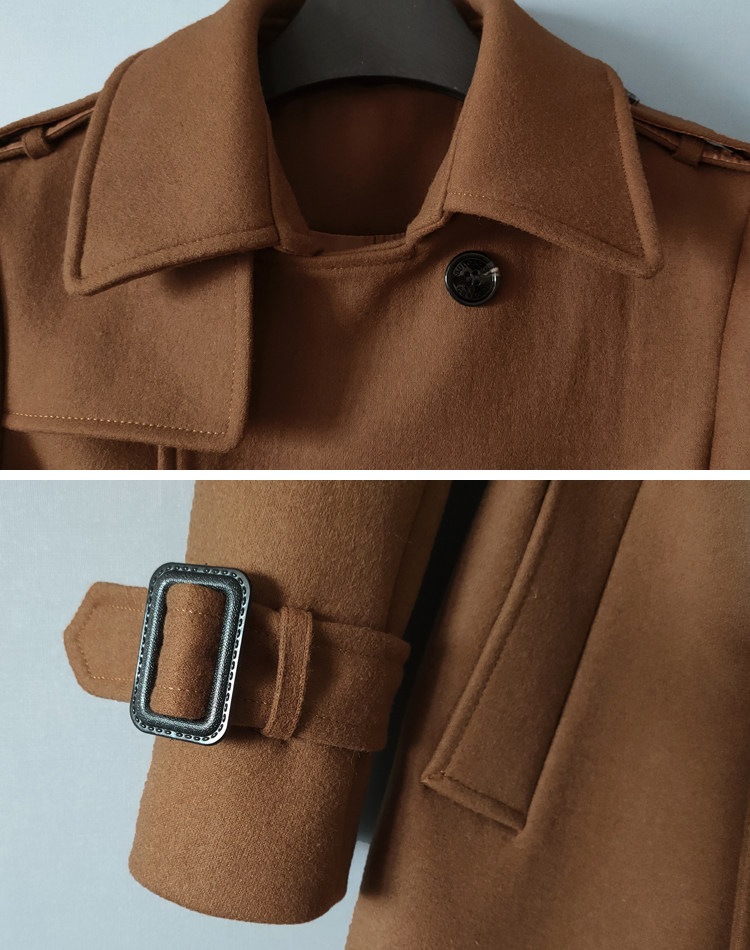 チェスターコート メンズ 仕事 通勤 大きいサイズ アウター ウール メンズ 冬服 秋服 スーツ アウター 防寒 体型カバー ベルト付き ビジネス カジュアル_7