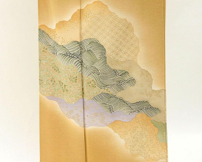 訪問着 正絹 京友禅摺り染 樽本伊勢蔵作 身丈152cm 裄丈63.5cm 付下訪問着 リサイクル 着物 b0186_4