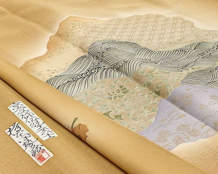 訪問着 正絹 京友禅摺り染 樽本伊勢蔵作 身丈152cm 裄丈63.5cm 付下訪問着 リサイクル 着物 b0186_5
