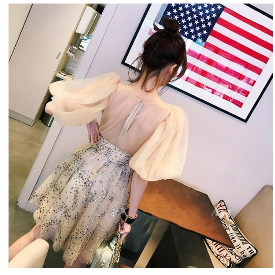 ミニドレス パーディードレス 袖あり aライン 上品 ウエディングドレス お姫様ドレス ステージ衣装 ミニドレス パーディードレス 袖あり aライン 上品 ウエディングドレス お姫様ドレス ステージ衣装