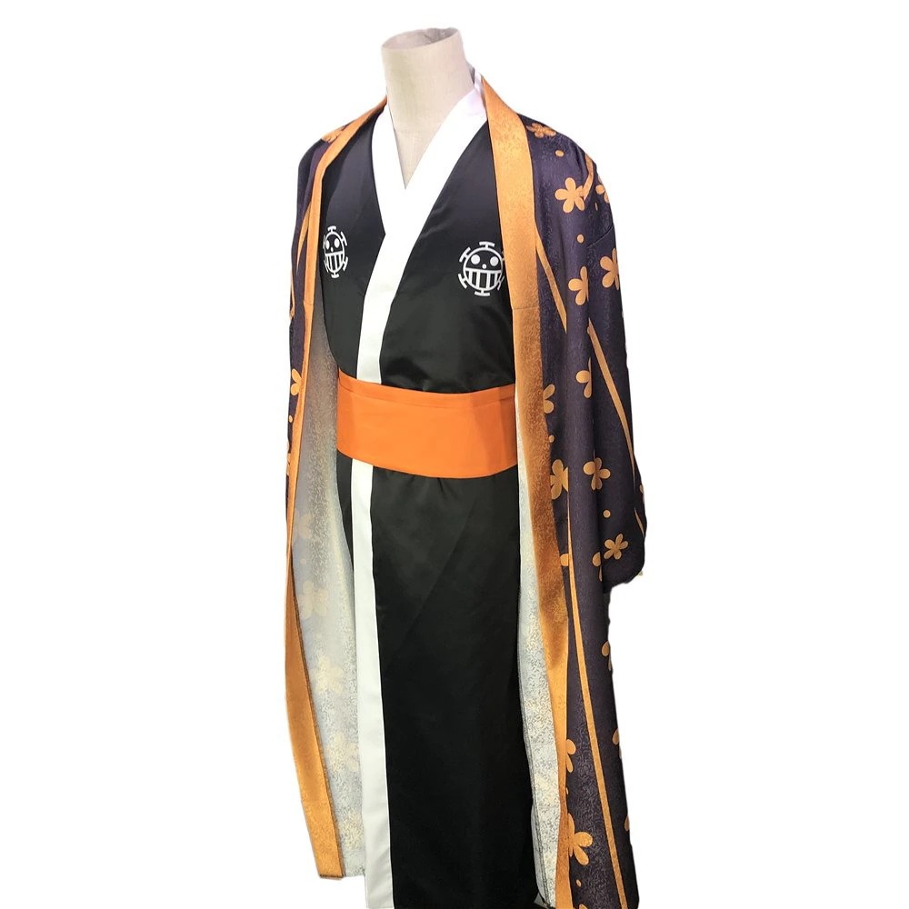 109ONE PIECE ワンピース ワノ国 トラファルガーロー 浴衣 コスプレ衣装 暗紋設計 コスチューム ハロウィン 変装 仮装_4
