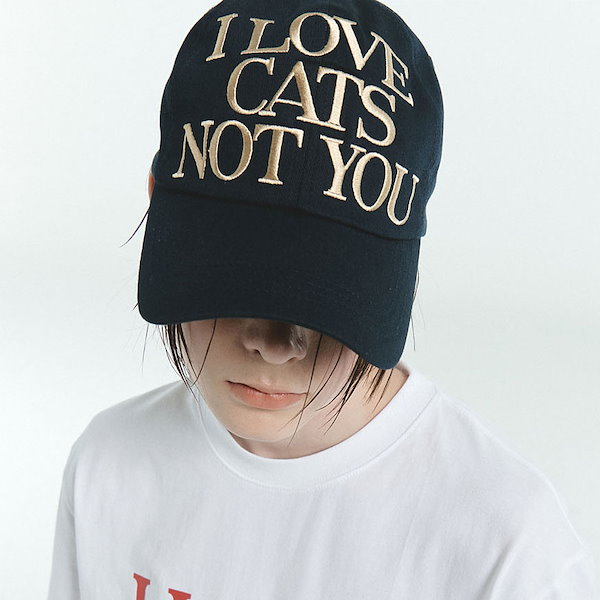【NCT マーク着用】 正規品 LOVE CAT N.YOU CAP ロゴ ストリート カジュアル シンプル 帽子 レディース メンズ 人気  韓国ファッション 韓国ブランド K-POP