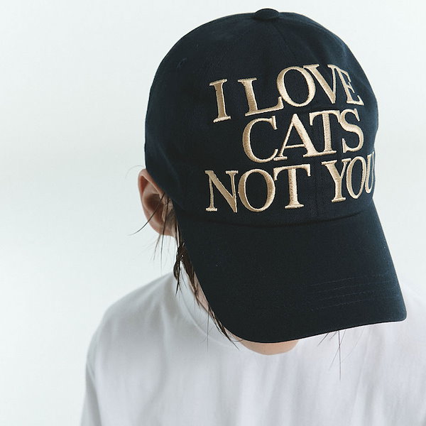 【NCT マーク着用】 正規品 LOVE CAT N.YOU CAP ロゴ ストリート カジュアル シンプル 帽子 レディース メンズ 人気  韓国ファッション 韓国ブランド K-POP