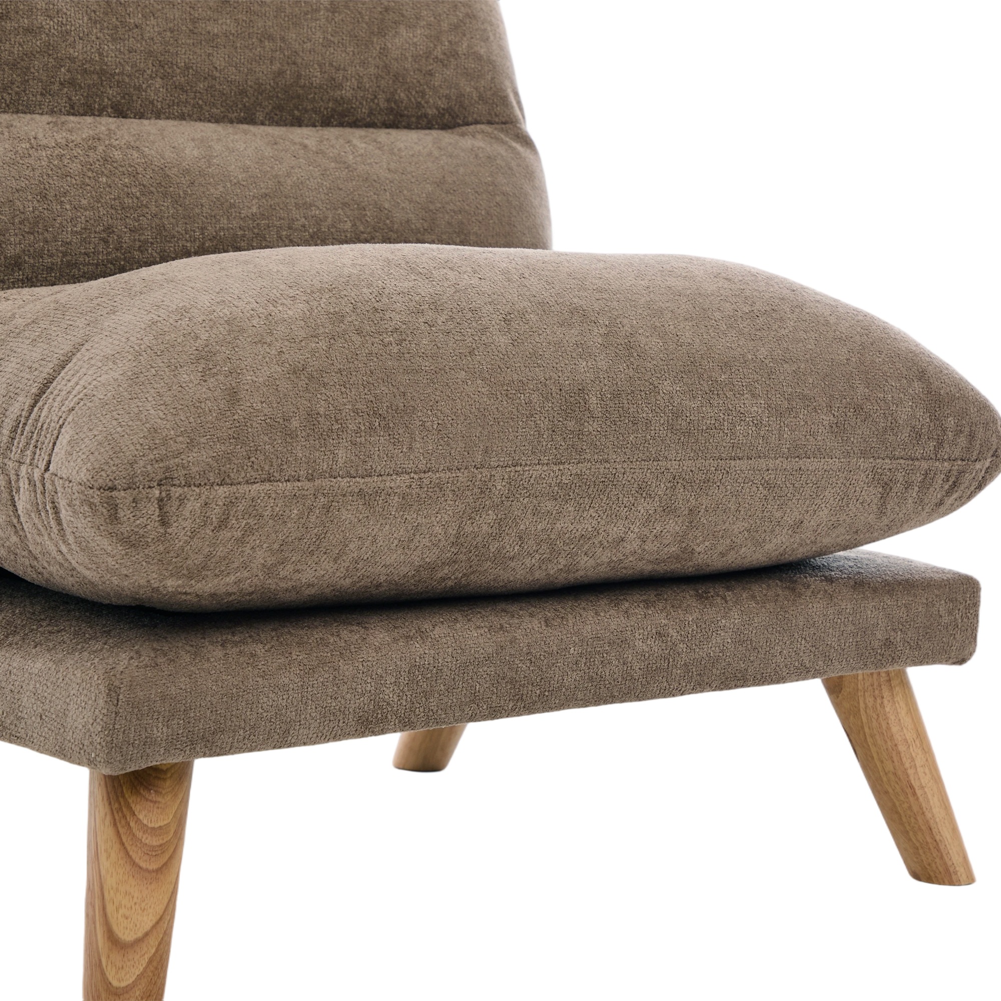 【国内入荷済】一人掛け ソファ 座椅子 リクライニング 折りたたみ コンパクト 幅68cm 低反発 メモリーフォーム ふわふわ シェニール生地 無垢材フレーム 90160角度調節 一人暮らし お_19