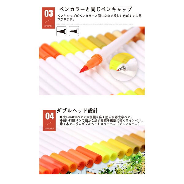 Qoo10] カラーペンセット 子供 水性 100 マ