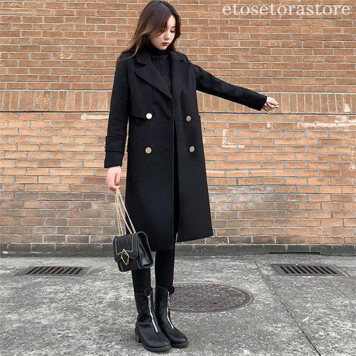 の入荷 チェスターコート ロング丈 レディース 秋 冬 ラシャ コート アウター 黒 ウール混コート ロングコート 着痩せ お洒落 上品 大人 体型カバー 通勤 OL の入荷 チェスターコート ロング丈 レディース 秋 冬 ラシャ コート アウター 黒 ウール混コート ロングコート 着痩せ お洒落 上品 大人 体型カバー 通勤 OL