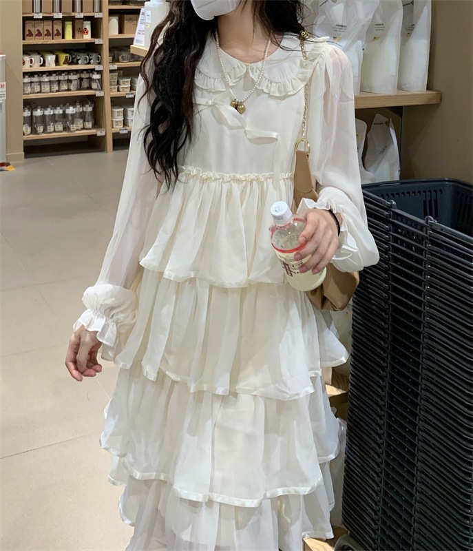 フリルティアードワンピース ワンピース フレアワンピース ミモレ ミモレ丈 袖あり 長袖 ラウンドネック フレア フリル ポリエステル かわいい 大人可愛い きれいめ シンプル カジュアル 大人 上品 フリルティアードワンピース ワンピース フレアワンピース ミモレ ミモレ丈 袖あり 長袖 ラウンドネック フレア フリル ポリエステル かわいい 大人可愛い きれいめ シンプル カジュアル 大人 上品