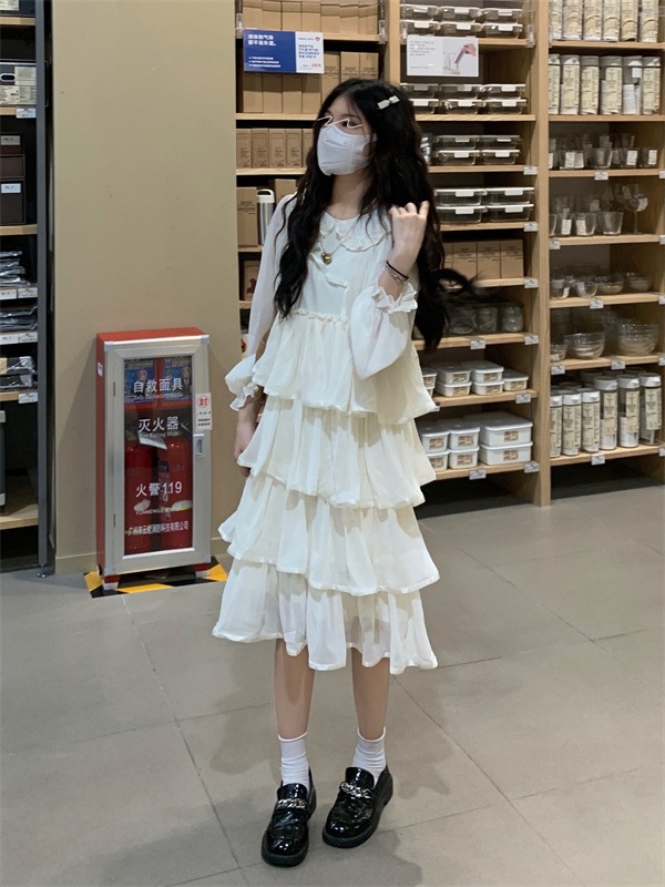 フリルティアードワンピース ワンピース フレアワンピース ミモレ ミモレ丈 袖あり 長袖 ラウンドネック フレア フリル ポリエステル かわいい 大人可愛い きれいめ シンプル カジュアル 大人 上品 フリルティアードワンピース ワンピース フレアワンピース ミモレ ミモレ丈 袖あり 長袖 ラウンドネック フレア フリル ポリエステル かわいい 大人可愛い きれいめ シンプル カジュアル 大人 上品