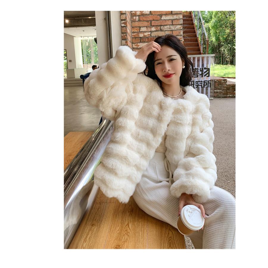 冬 レディース 暖かい 冬アウター レディース エコファー ふわふわ モコモココート ジャケット ボア スリム コート 防寒 ファーコート