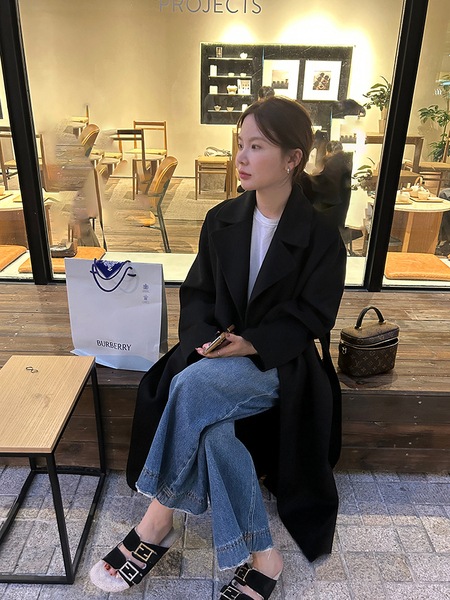 THE R*W 同じスタイルのカスタマイズカラー/カシミア & キャメルヘア & マルベリー シルク & ハイカウント ウール コート