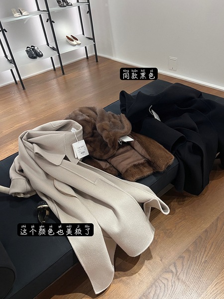 THE R*W 同じスタイルのカスタマイズカラー/カシミア & キャメルヘア & マルベリー シルク & ハイカウント ウール コート