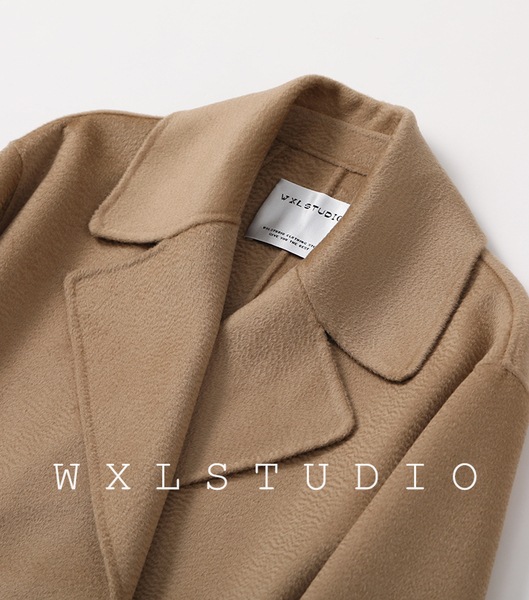 THE R*W 同じスタイルのカスタマイズカラー/カシミア & キャメルヘア & マルベリー シルク & ハイカウント ウール コート