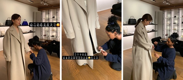 THE R*W 同じスタイルのカスタマイズカラー/カシミア & キャメルヘア & マルベリー シルク & ハイカウント ウール コート