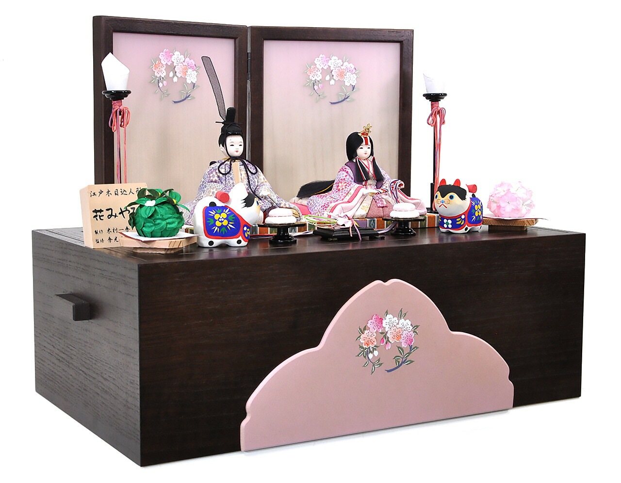 雛人形 ひな人形 お雛様 おひなさま コンパクト ミニ 初節句 かわいい ひなまつり 雛祭り 送料無料 一秀 木目込 収納 二人 2人 小さい 2025年 新作 秀光 限定品 買得 お得 人気 P84