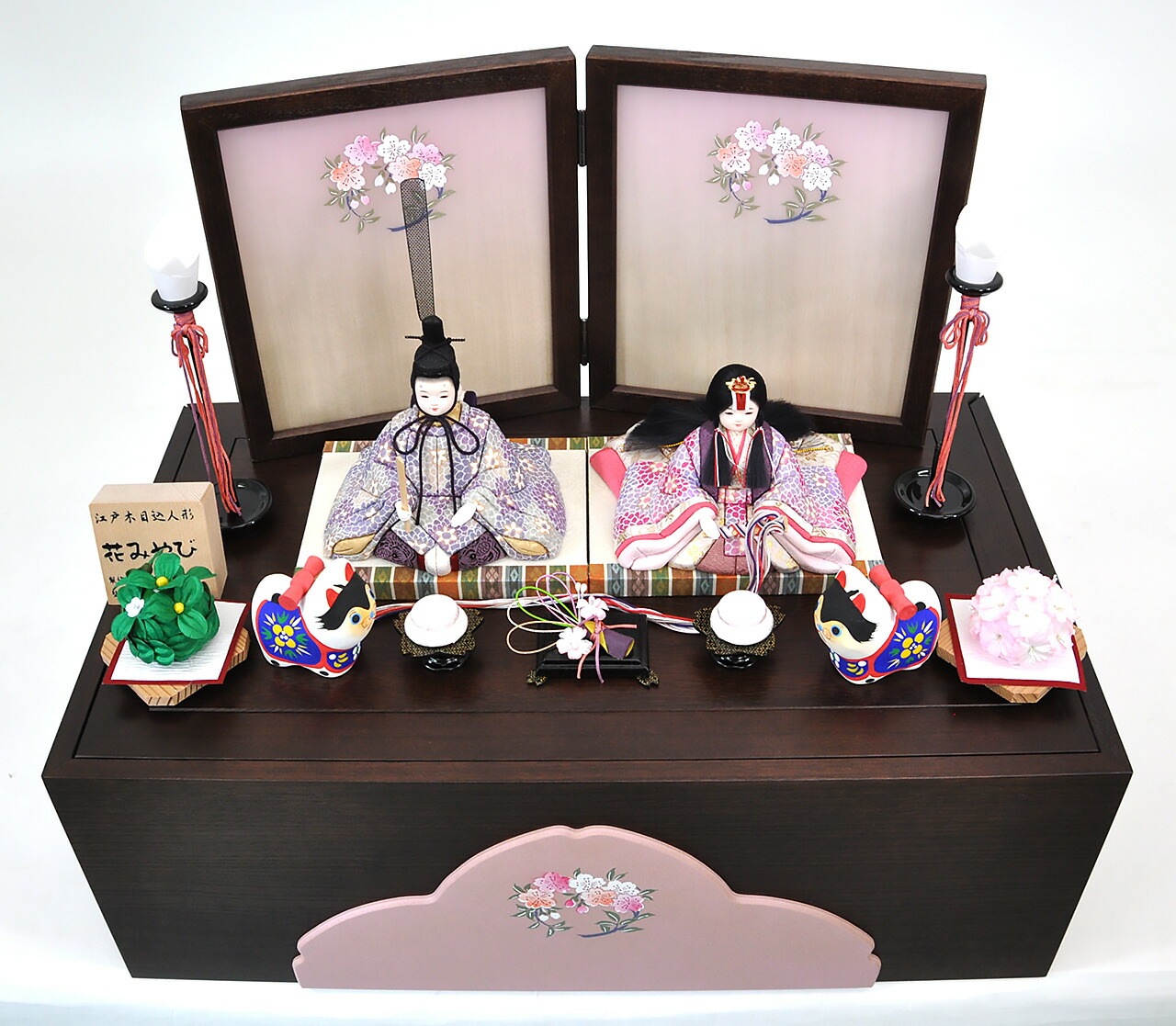 雛人形 ひな人形 お雛様 おひなさま コンパクト ミニ 初節句 かわいい ひなまつり 雛祭り 送料無料 一秀 木目込 収納 二人 2人 小さい 2025年 新作 秀光 限定品 買得 お得 人気 P84