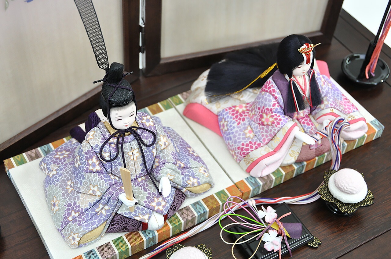 雛人形 ひな人形 お雛様 おひなさま コンパクト ミニ 初節句 かわいい ひなまつり 雛祭り 送料無料 一秀 木目込 収納 二人 2人 小さい 2025年 新作 秀光 限定品 買得 お得 人気 P84