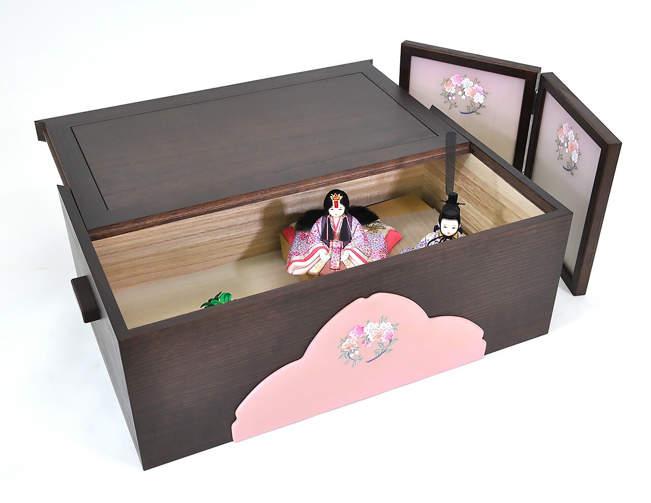 雛人形 ひな人形 お雛様 おひなさま コンパクト ミニ 初節句 かわいい ひなまつり 雛祭り 送料無料 一秀 木目込 収納 二人 2人 小さい 2025年 新作 秀光 限定品 買得 お得 人気 P84