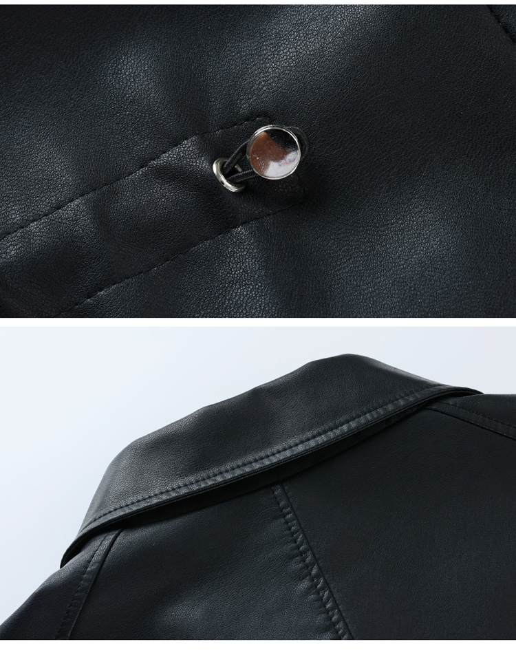 革ジャン 秋の婦人服新香港風ファッションカジュアル腰節ドローロープロングコート 柔らかい皮質 防風防水 OL通勤コート着 革ジャン 秋の婦人服新香港風ファッションカジュアル腰節ドローロープロングコート 柔らかい皮質 防風防水 OL通勤コート着